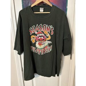 Seasons Beatings  y2k muppets green shirt Animal  Size 3xl Rare Size